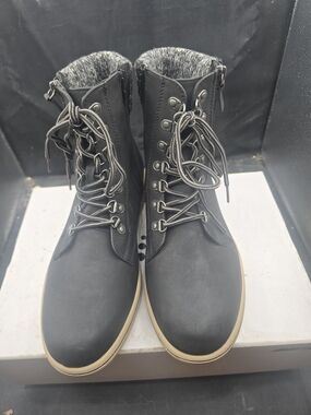 torrid Black Chukka Boots with Faux Fur Collar